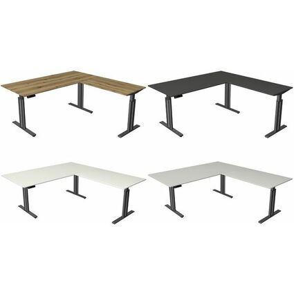 kerkmann Table de bureau assis-debout Move 3 elegant, gris