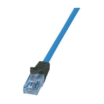 LogiLink Cble patch Premium, Cat.6A, U/UTP, 10 m, bleu