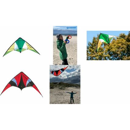 SCHILDKRT Cerf-volant acrobatique Stunt Kite 140, rouge