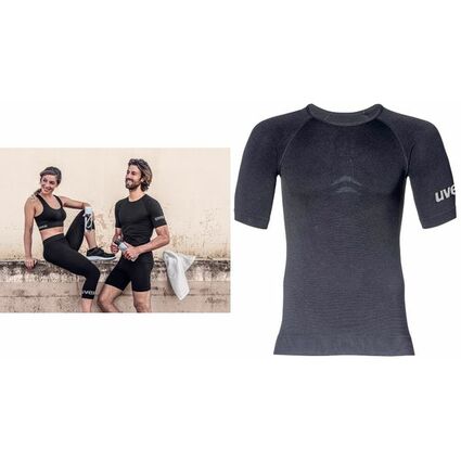 uvex T-shirt  manches courtes pour hommes, M/L, noir