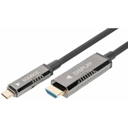 DIGITUS Cble d'adaptateur USB type-C vers HDMI AOC, 15 m