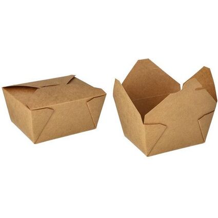 PAPSTAR Boîte repas "pure", 1500 ml, brun
