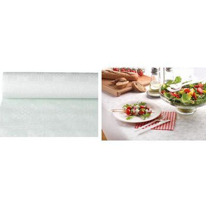 PAPSTAR Nappe damasse, (l)1,2 x (L)50 m, blanc