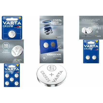 VARTA Pile bouton au lithium "Electronics" CR2032, pack de 5