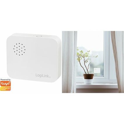 LogiLink Dtecteur de vibration Smart Wi-Fi, blanc
