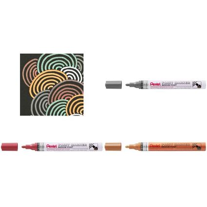 PentelArts Marqueur peinture MSP10, 1,0 mm, rouge mtallis