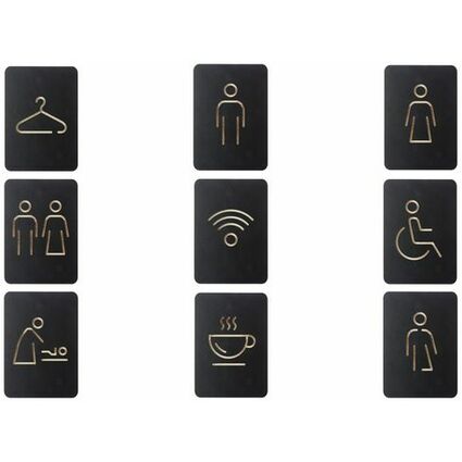 EUROPEL Pictogramme "WC femmes", noir