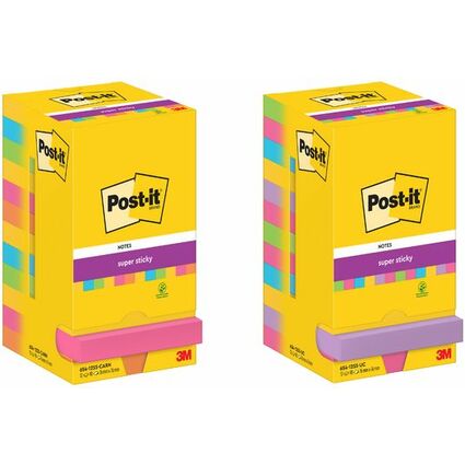 Post-it Bloc-note adhsif Super Sticky Notes, 76 x 76 mm