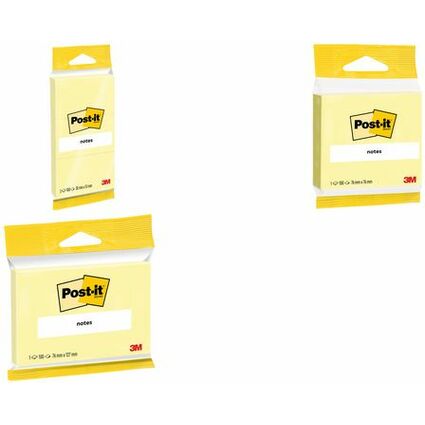 Post-it Notes adhsives, 76 x 127 mm, blister, jaune