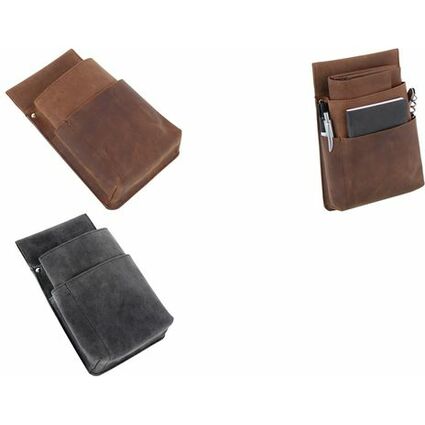 PRIDE&SOUL Sac ceinture pour portefeuille de serveur, brun