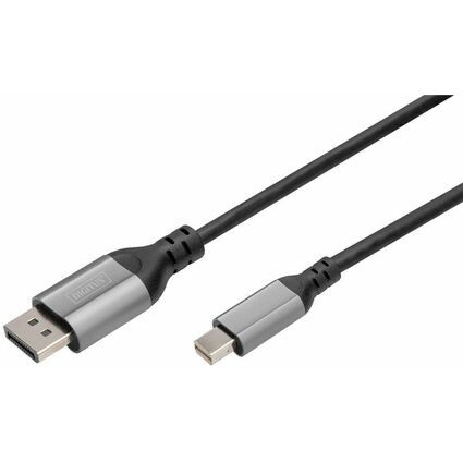 DIGITUS Cble adaptateur DisplayPort 8K 1.4, mini DP-DP, 2 m