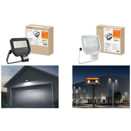 LEDVANCE Projecteur LED FLOODLIGHT SENSOR, 17 W, 4000K BK