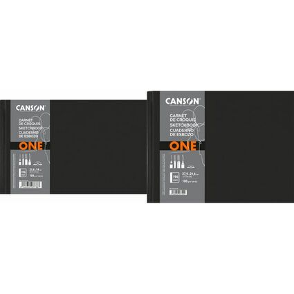 CANSON Carnet de croquis ONE, 216 x 140 mm, noir