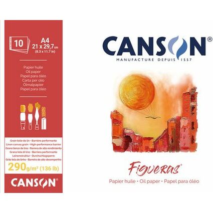 CANSON Bloc papier dessin "Figueras", 380 x 460 mm, 290 g/m2