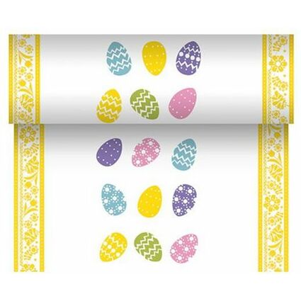 PAPSTAR Chemin de table pour Pques "Coloured Eggs"