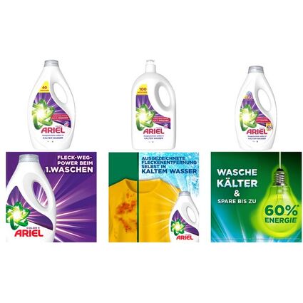 ARIEL Lessive liquide Color+, 1,8 litres, 40 lavages