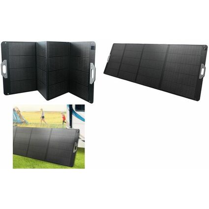 LogiLink Panneau solaire, 200 watts, pliable, noir