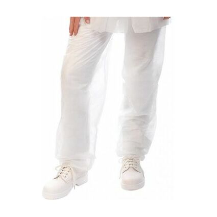 HYGOSTAR Pantalon  usage unique, en PP non tiss, blanc, XL