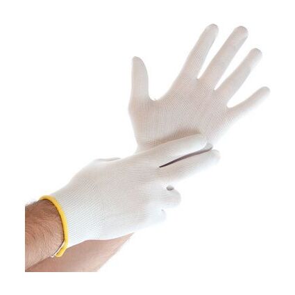 HYGOSTAR Gant de travail Ultra Flex, en nylon, M, blanc