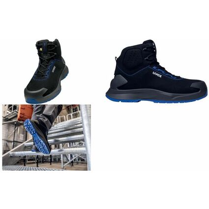 uvex 1 x-craft Chaussure montante S2, pointure 44, noir/bleu