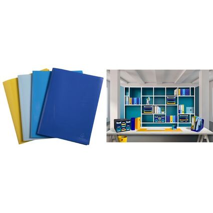 EXACOMPTA Protge-documents Bee Blue, A4, PP, 40 pochettes