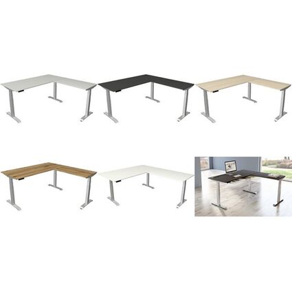 kerkmann Bureau réglable en hauteur Move 4 avec extension
