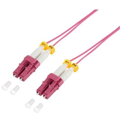 LogiLink Câble patch fibre optique, 2x LC-Duplex, OM4, 7,5 m