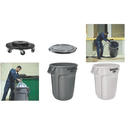 Rubbermaid Couvercle pour collecteur BRUTE, gris