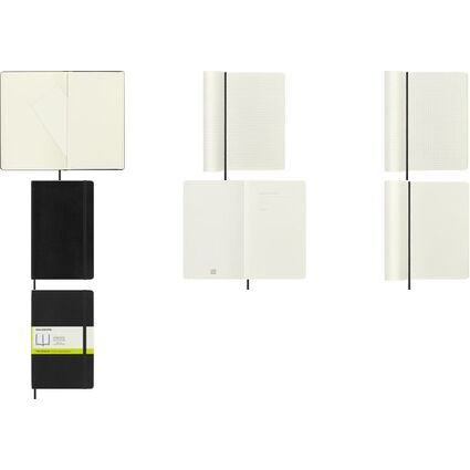 MOLESKINE Carnet souple, P/A6, uni, noir