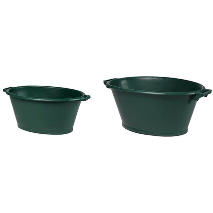 EDA Bassine ovale, 50 litres, plastique, vert