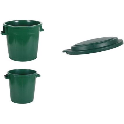 EDA Couvercle pour poubelle de 75 litres, vert