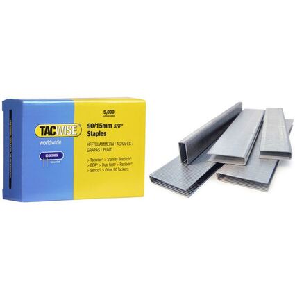 TACWISE Agrafes troites 90/25 mm galvanises, 5.000 pices