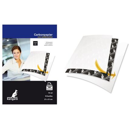 kangaro Papier carbone, A4+, 100 feuilles, noir
