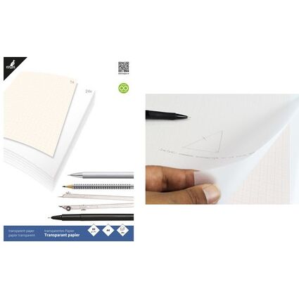 kangaro Bloc de papier calque, A3, 24 feuilles