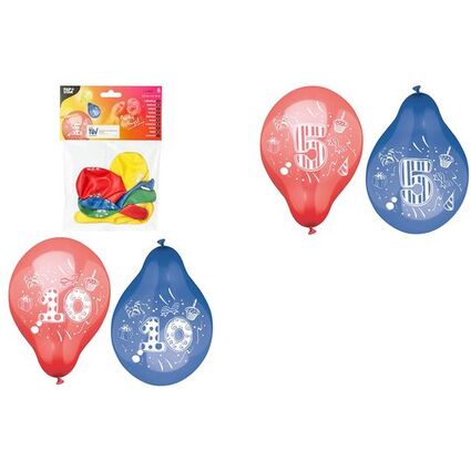 PAPSTAR Zahlenluftballons "7", rund, farbig sortiert