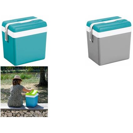 EDA Glacire, plastique, 24 litres, gris / bleu lagune