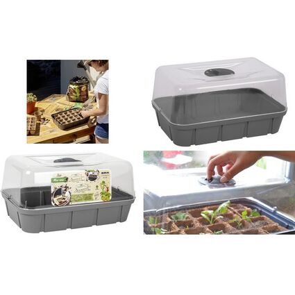 EDA Mini-serre, taille L, volume: 15,7 L, anthracite
