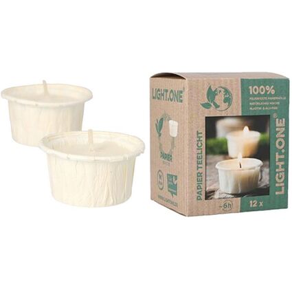 STARPAK Bougie chauffe-plat, diamtre: 42 mm, blanc