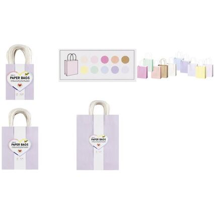 folia Sac en papier PASTEL, taille: M, assorti