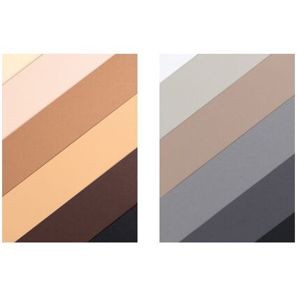 folia Papier de couleur "Shades of Grey", 500 x 700 mm