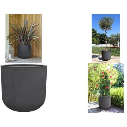 EDA Bac  plantes BASALT UP, rond, 385 mm, anthracite
