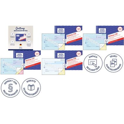 AVERY Zweckform Formularbuch "Quittung", SD, 4+1 gratis