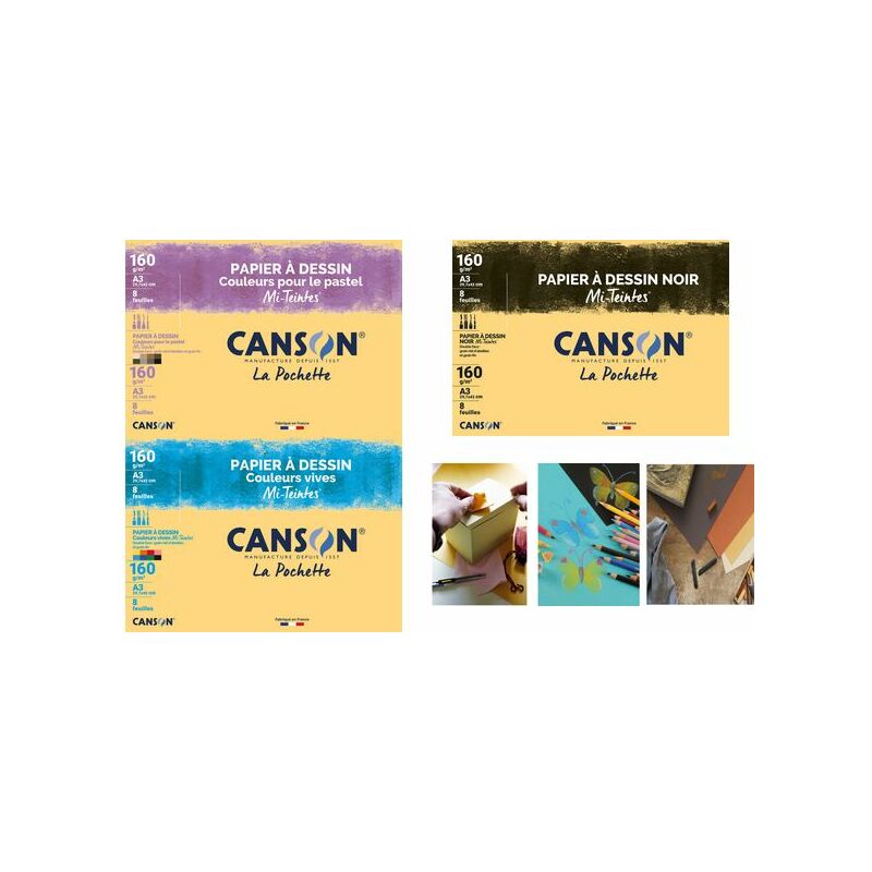 CANSON Papier à dessin couleur Mi-Teintes, format A3, noir C200002755 bei   günstig kaufen