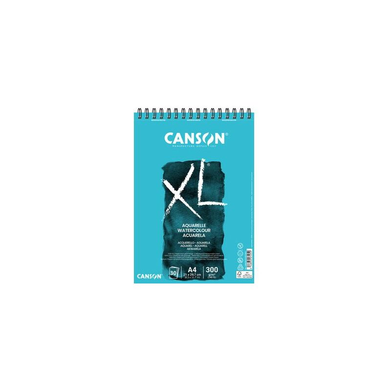 CANSON Bloc 30 Feuilles Dessin XL Aquarelle A4 300g Grain Fin