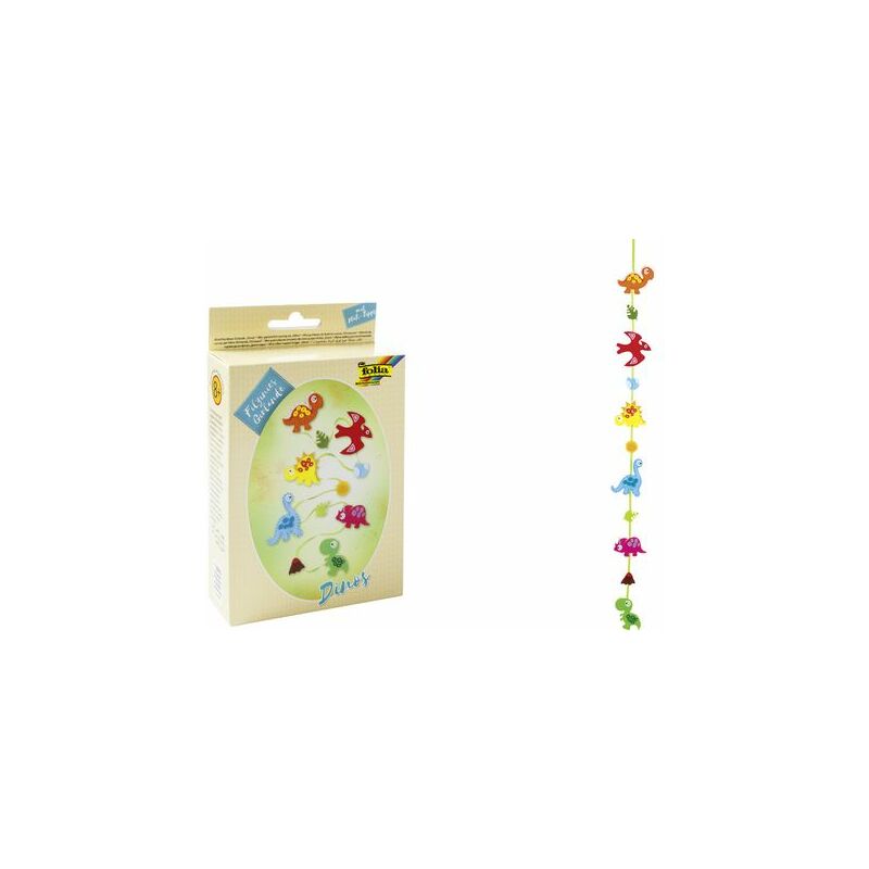 Folia 52932 Mini kit de Couture en Feutre pour Enfant Motif Dino Multicolore 