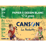 CANSON papier  dessin "C"  grain, 320 x 240 mm, 180 g/m2