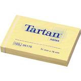 Tartan bloc-notes repositionnable, 51 x 76 mm, jaune
