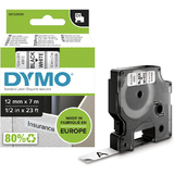 DYMO ruban d'tiquette d1 noir/blanc, 12 mm x 7 m