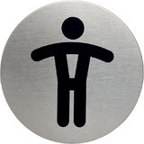 DURABLE pictogramme "WC-Hommes", diamtre: 83 mm, argent