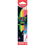 Maped crayons de couleur COLOR'PEPS Fluo, tui carton de 6